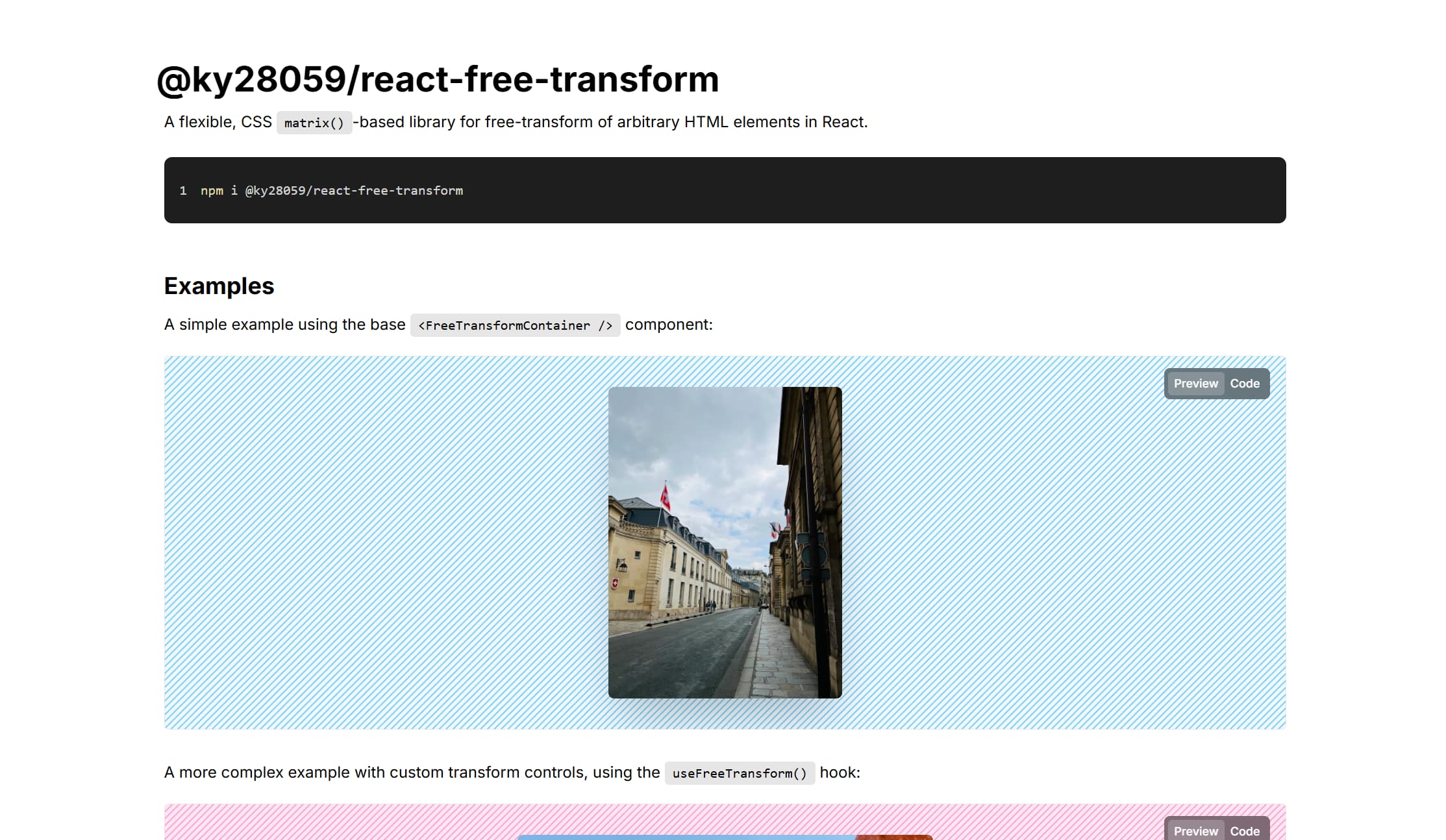 react-free-transform